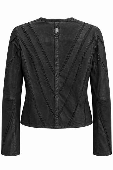 Chevron Mesh Suede Jacket