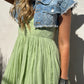 Cropped Cross Denim Shrug