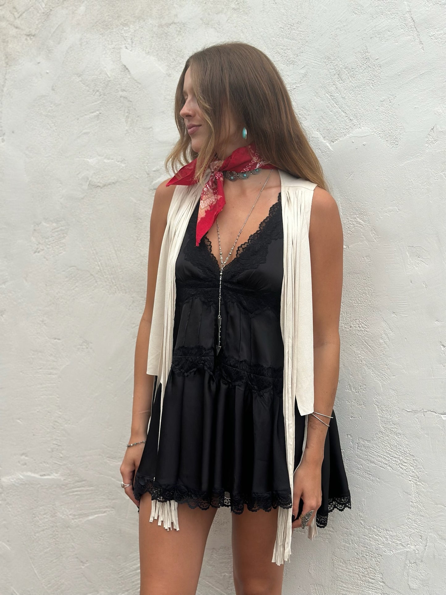 Suede Fringe Vest