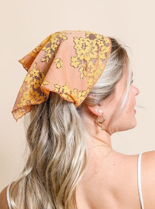 Boho Floral Head Scarf