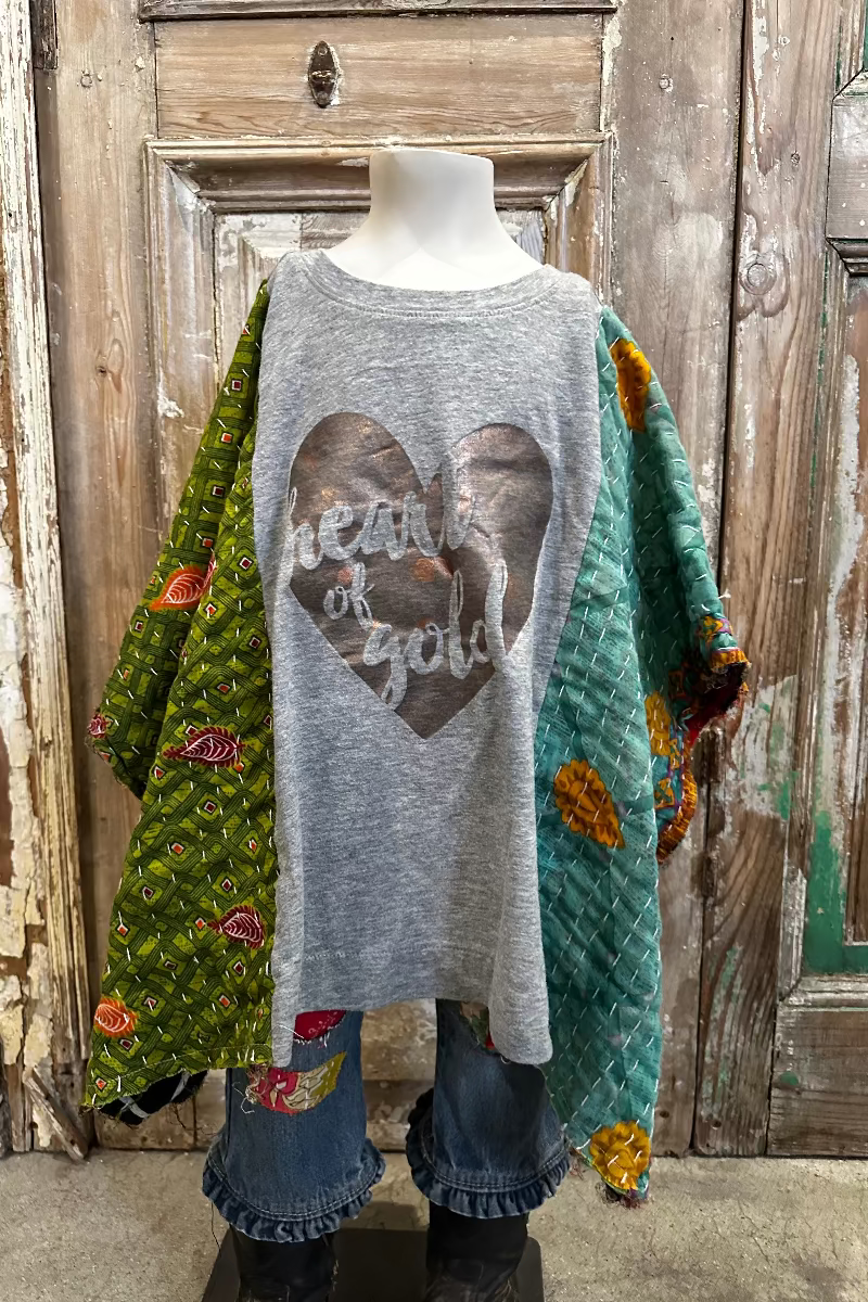 6y Heart of Gold Poncho