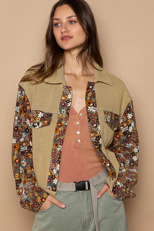 Floral Sleeve Jacket