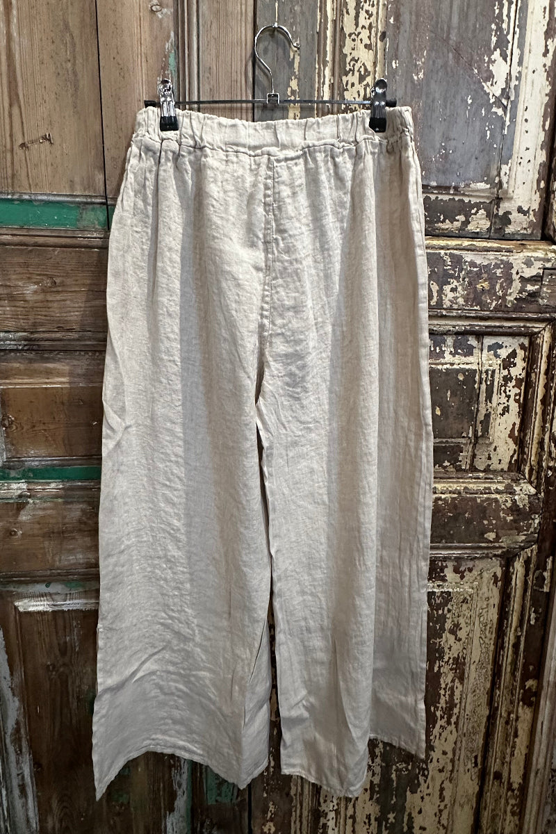Side Slit Linen Pants