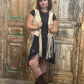 Studs Fringe Suede Skirt