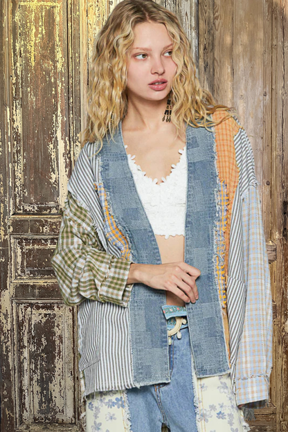 Patched Cardigan