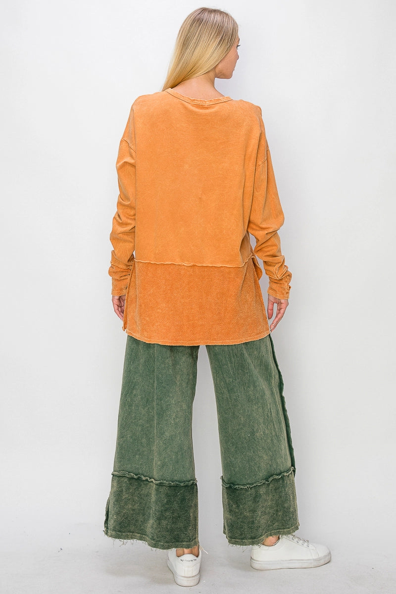 Raw Hem Knit Pants