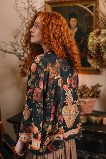 Heart of Gold Cropped Kimono
