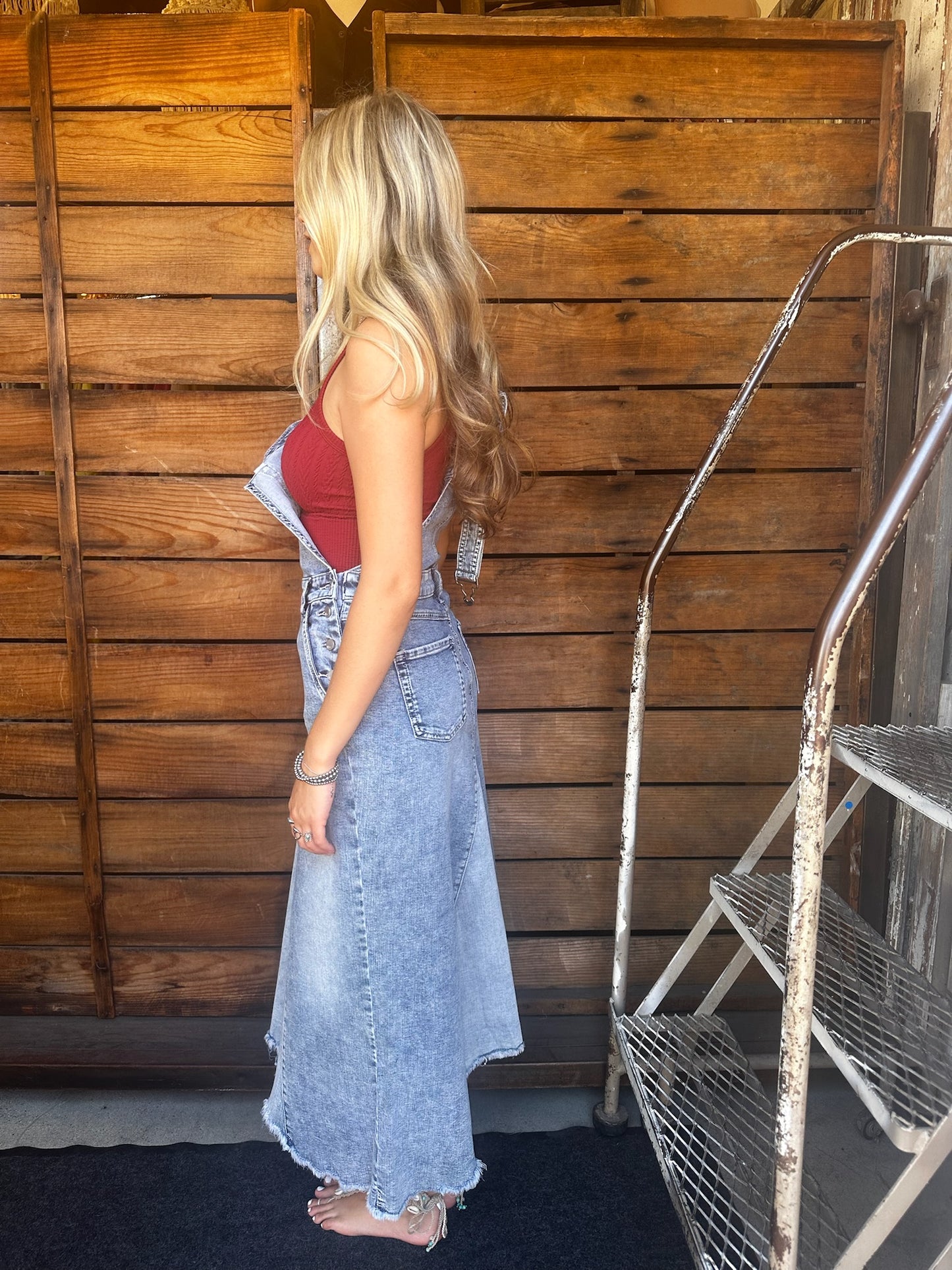 Pieced Denim Jumper