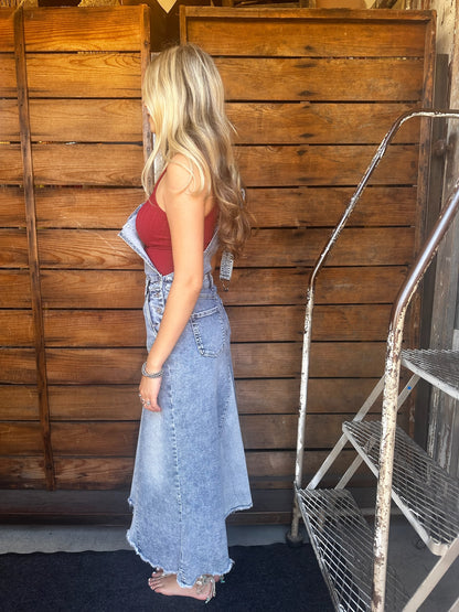 Pieced Denim Jumper