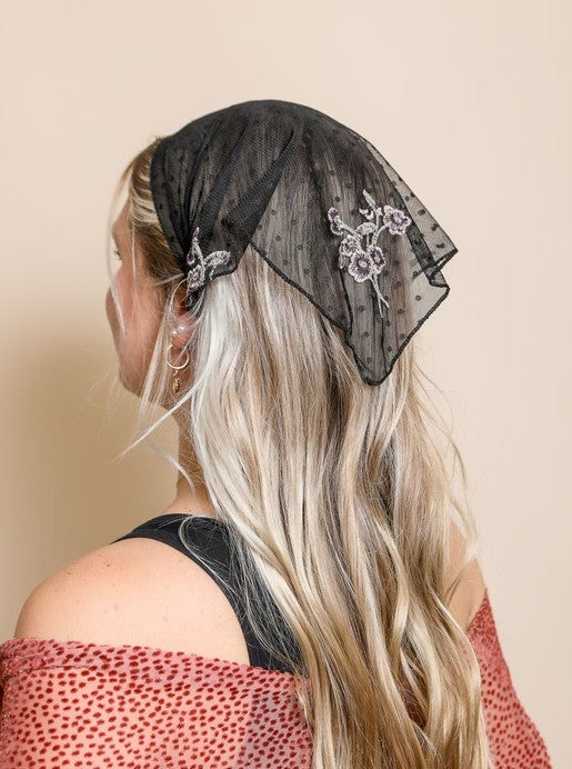 Boho Floral Head Scarf