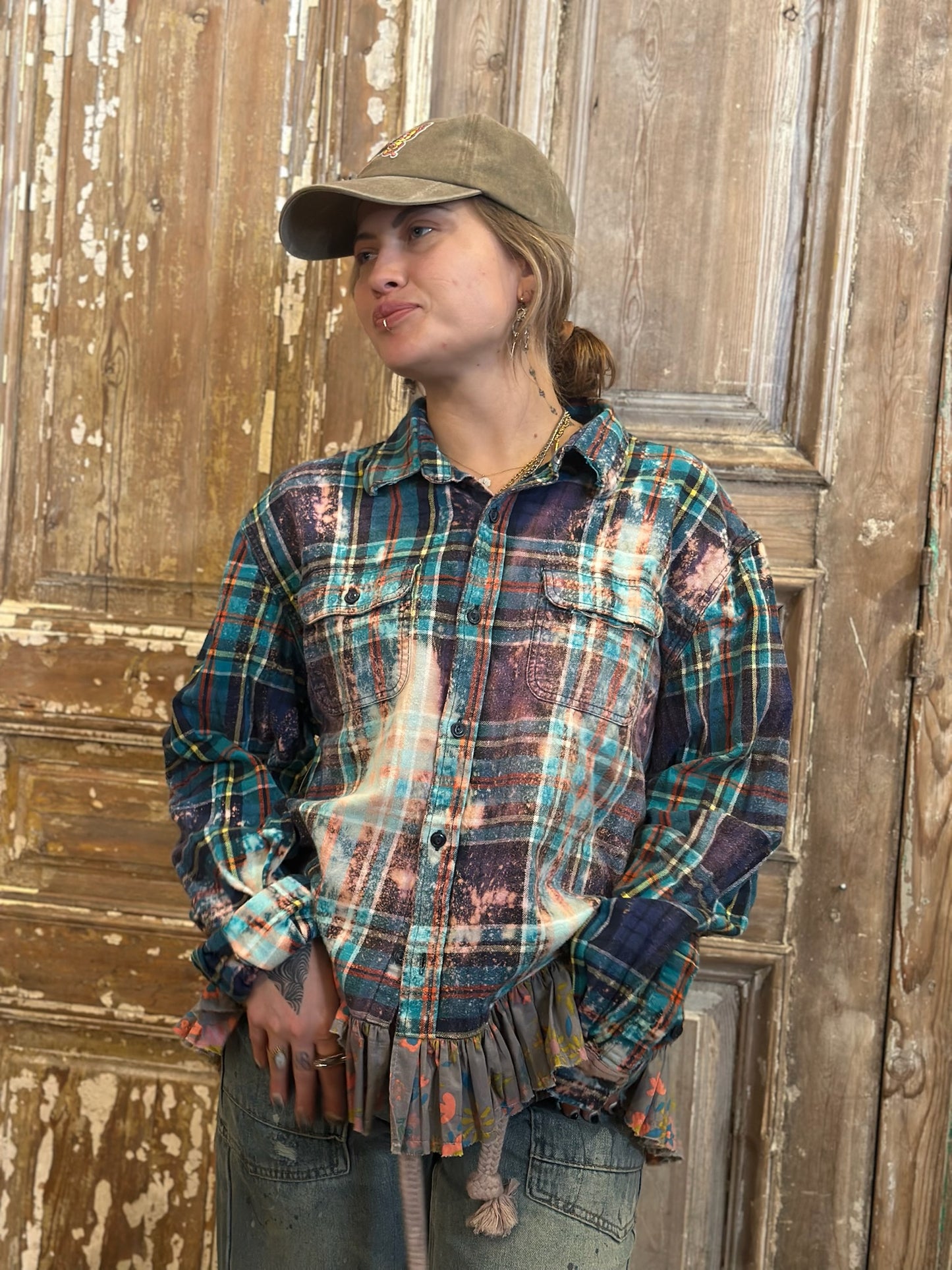 Large Ruffled Flannel