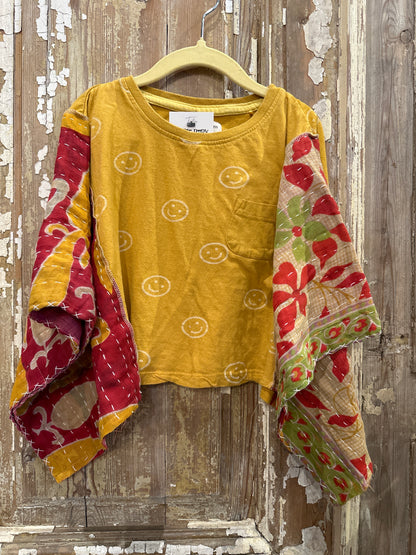 7/8 Up Cycled Kids Kantha Poncho