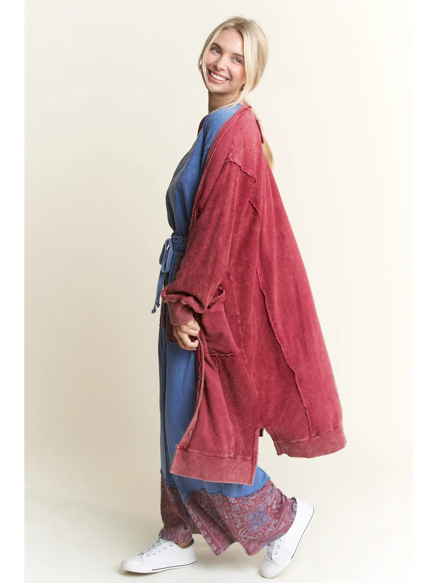 French Terry Maxi Cardi