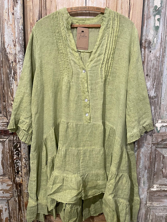 Pintuck Linen Tunic