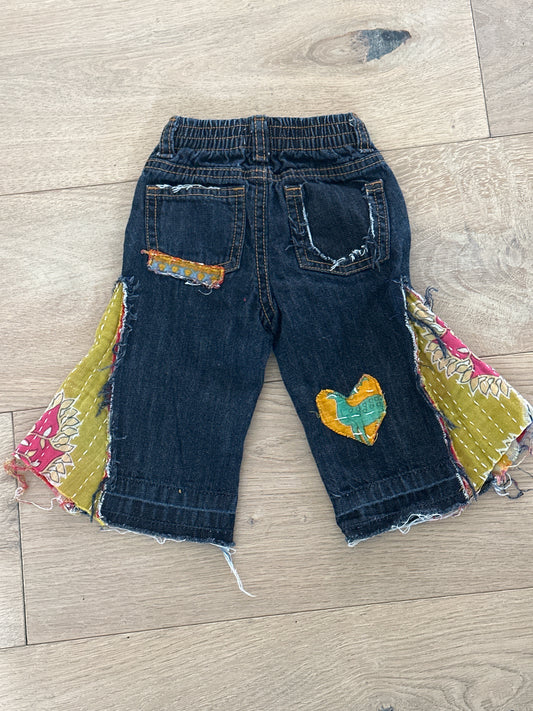 0-3m Up Cycled Kids Bell Bottoms