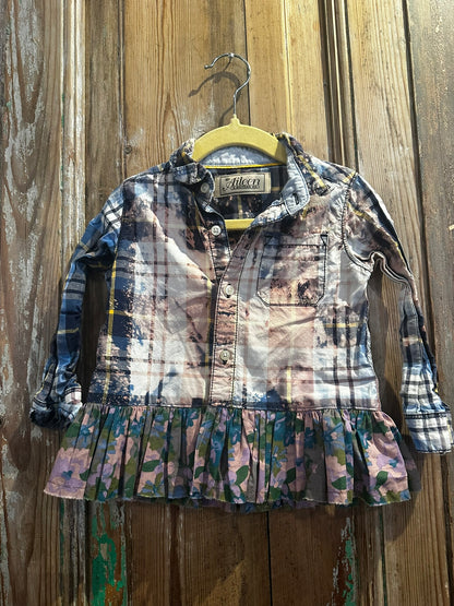 2T Ruffled Plaid