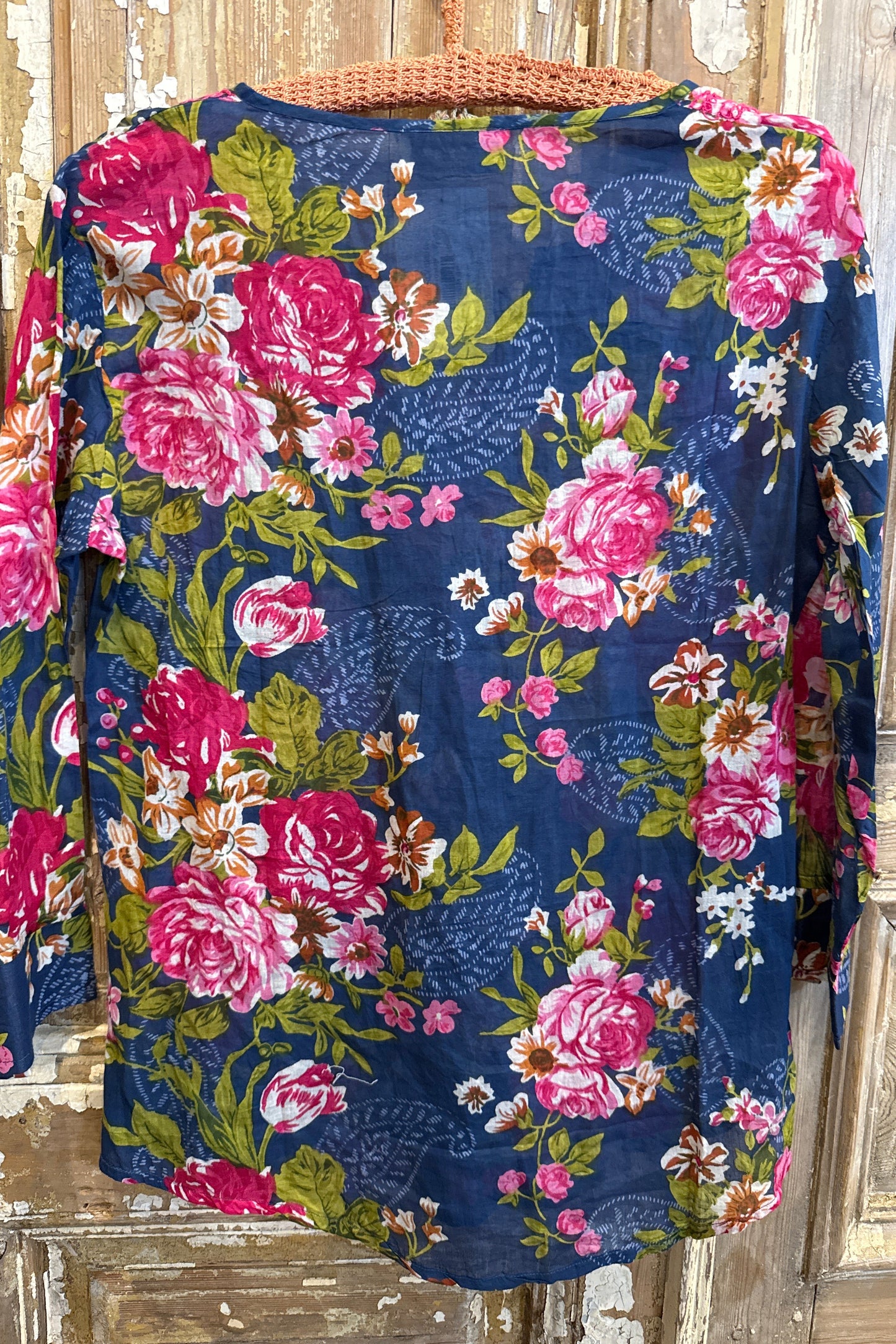 Embroidered V Blouse
