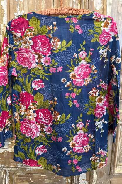 Embroidered V Blouse
