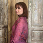 1/4 Front Embroidered Floral Blouse