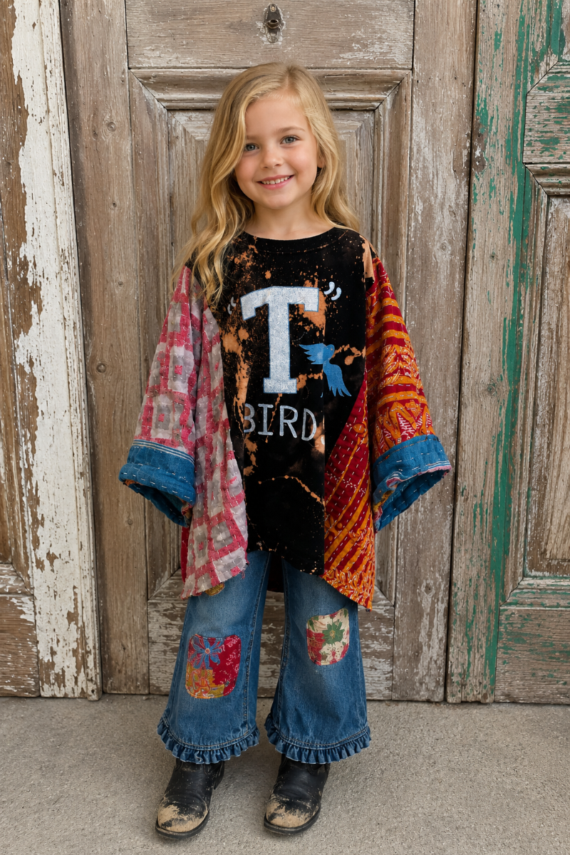 5y T Birds Poncho