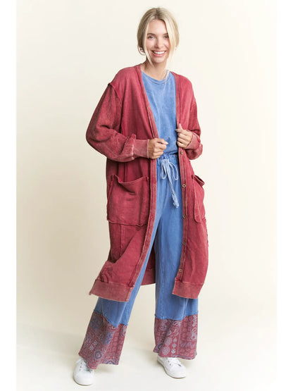 French Terry Maxi Cardi