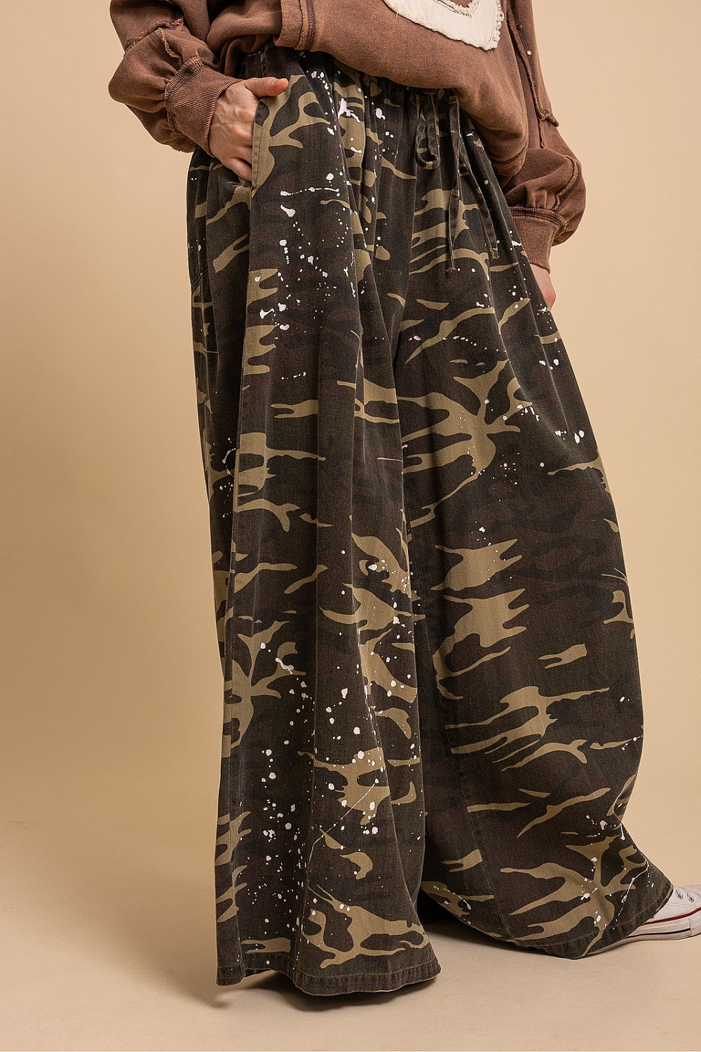 Wide Leg Camo Pants