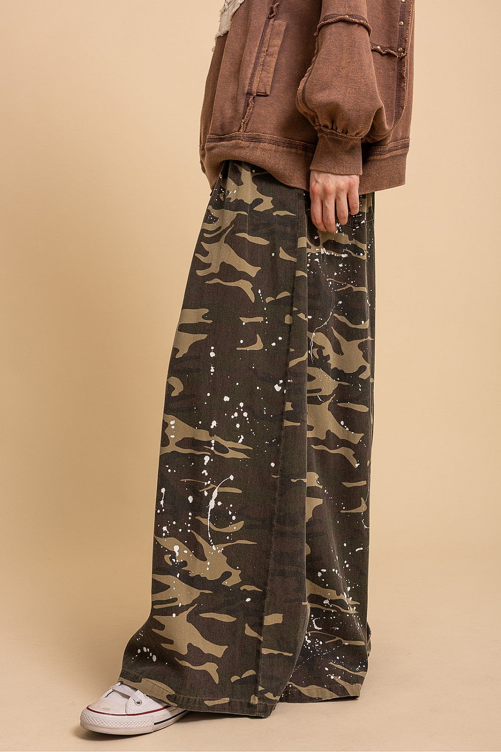 Wide Leg Camo Pants
