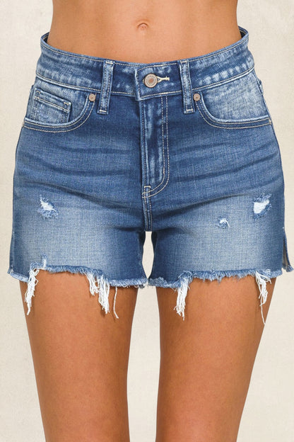 Plain Denim Shorts