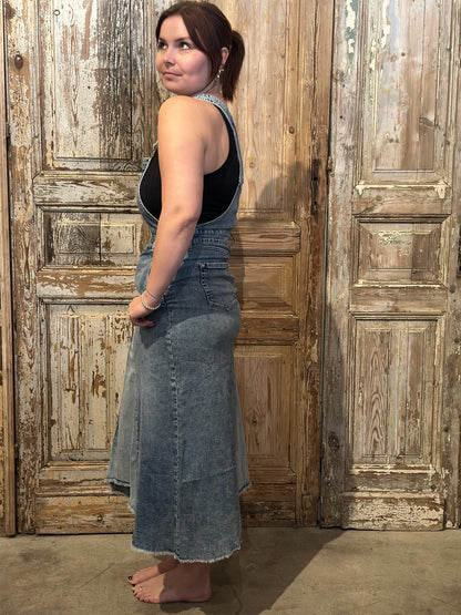 Pieced Denim Jumper