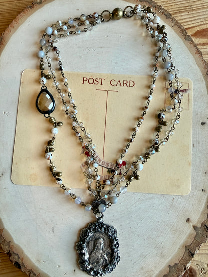 Multi Strand Religious Necklace