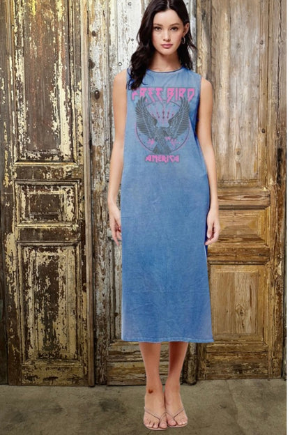 Free Bird America Muscle Tank Midi