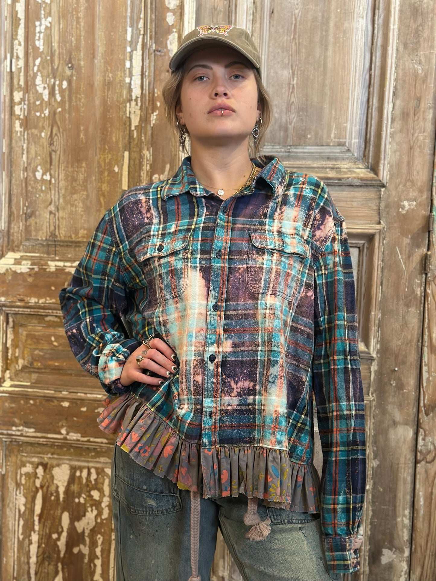 Large Ruffled Flannel