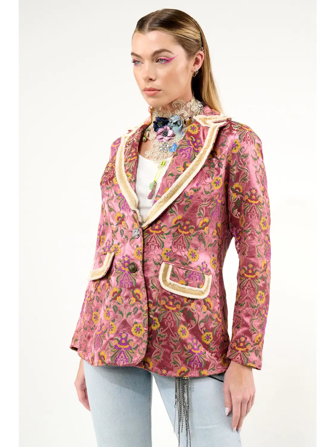 Renaissance Silk Jacquard Blazer