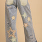 Star & Peace Patch Jeans