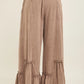 Uneven Hem Ruffle Pants