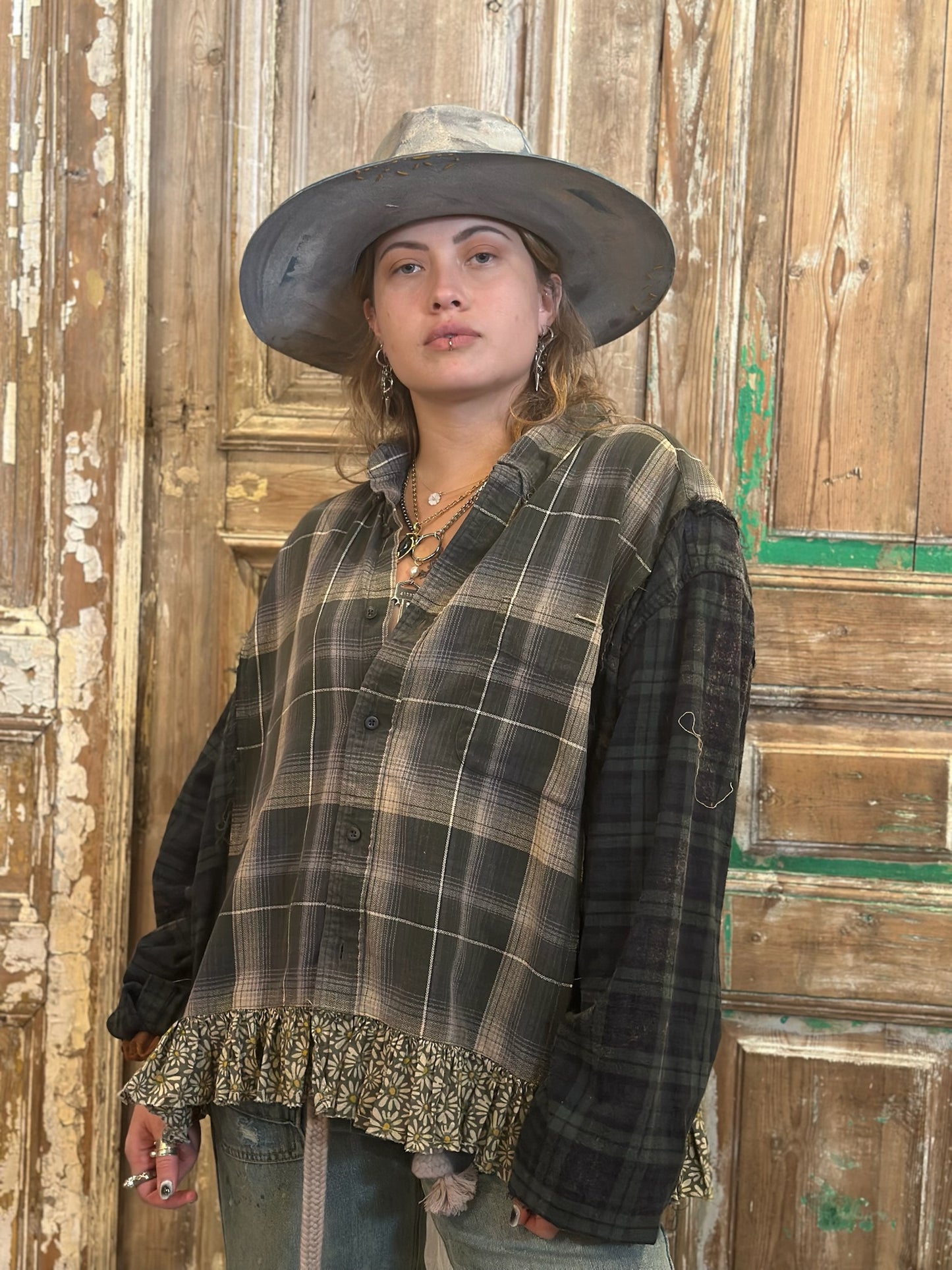 Large Frankenstein Ruffled Flannel