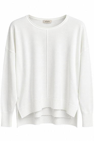 Short Center Seam Sweater-9874
