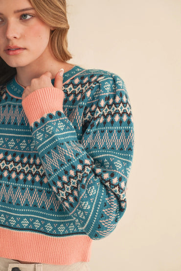 Blue 70's Sweater