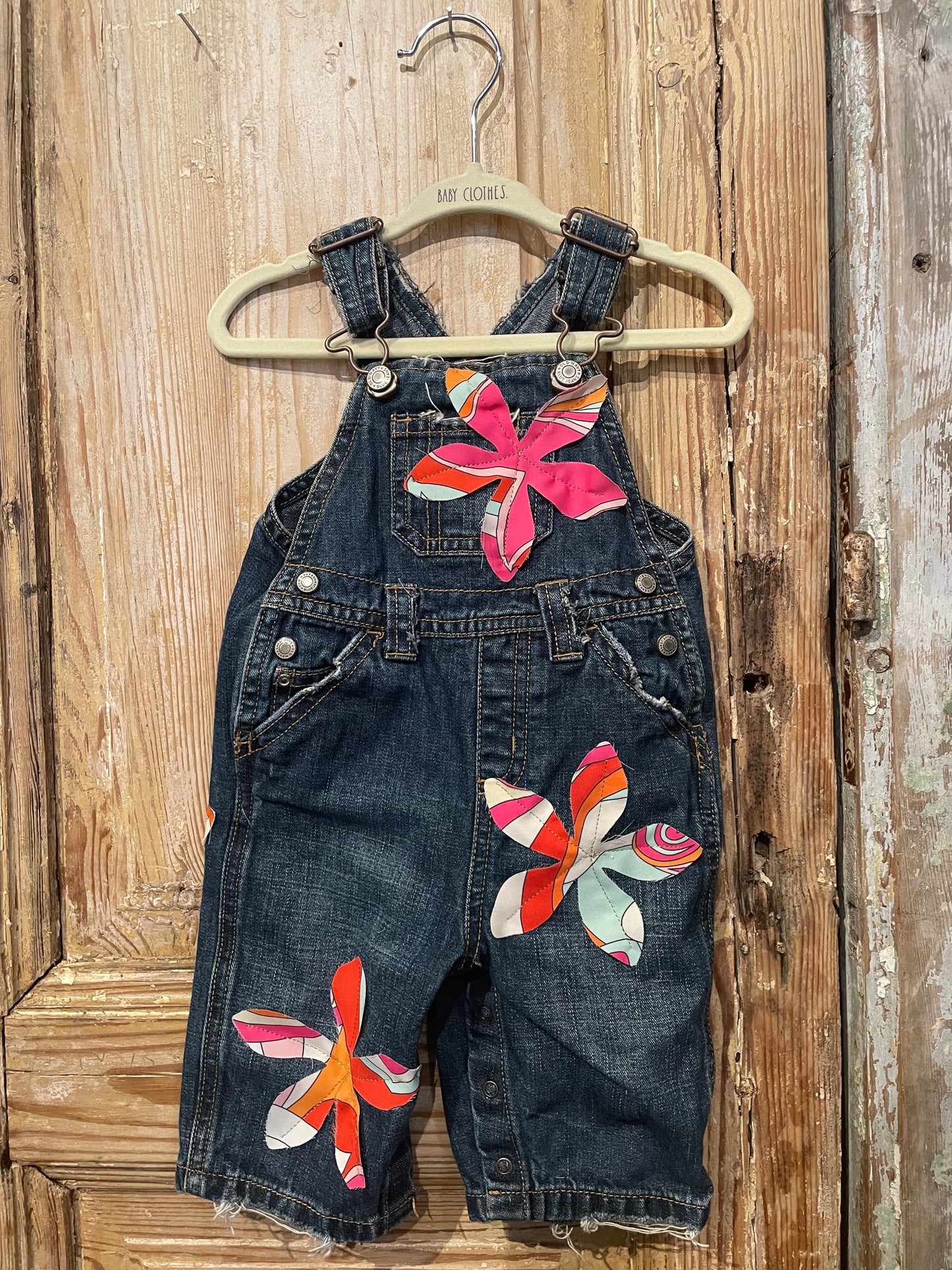 3-6m Baby Groovy Flowers Overalls