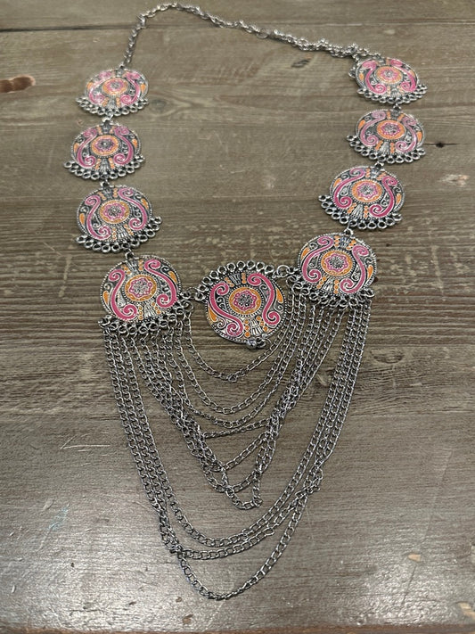 Draped Medallion Necklace