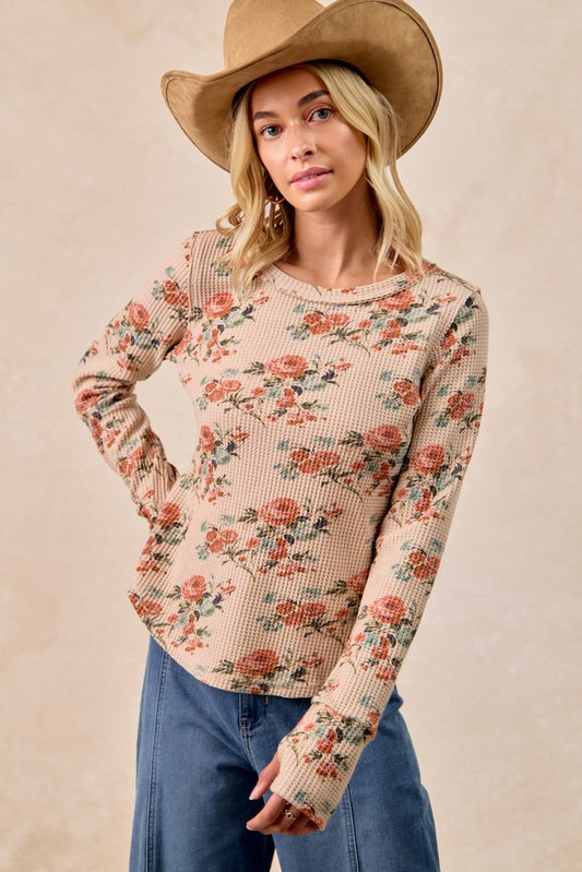 Floral Thumb Hole Thermal