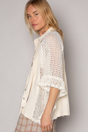 Lace Baby Doll Button Down