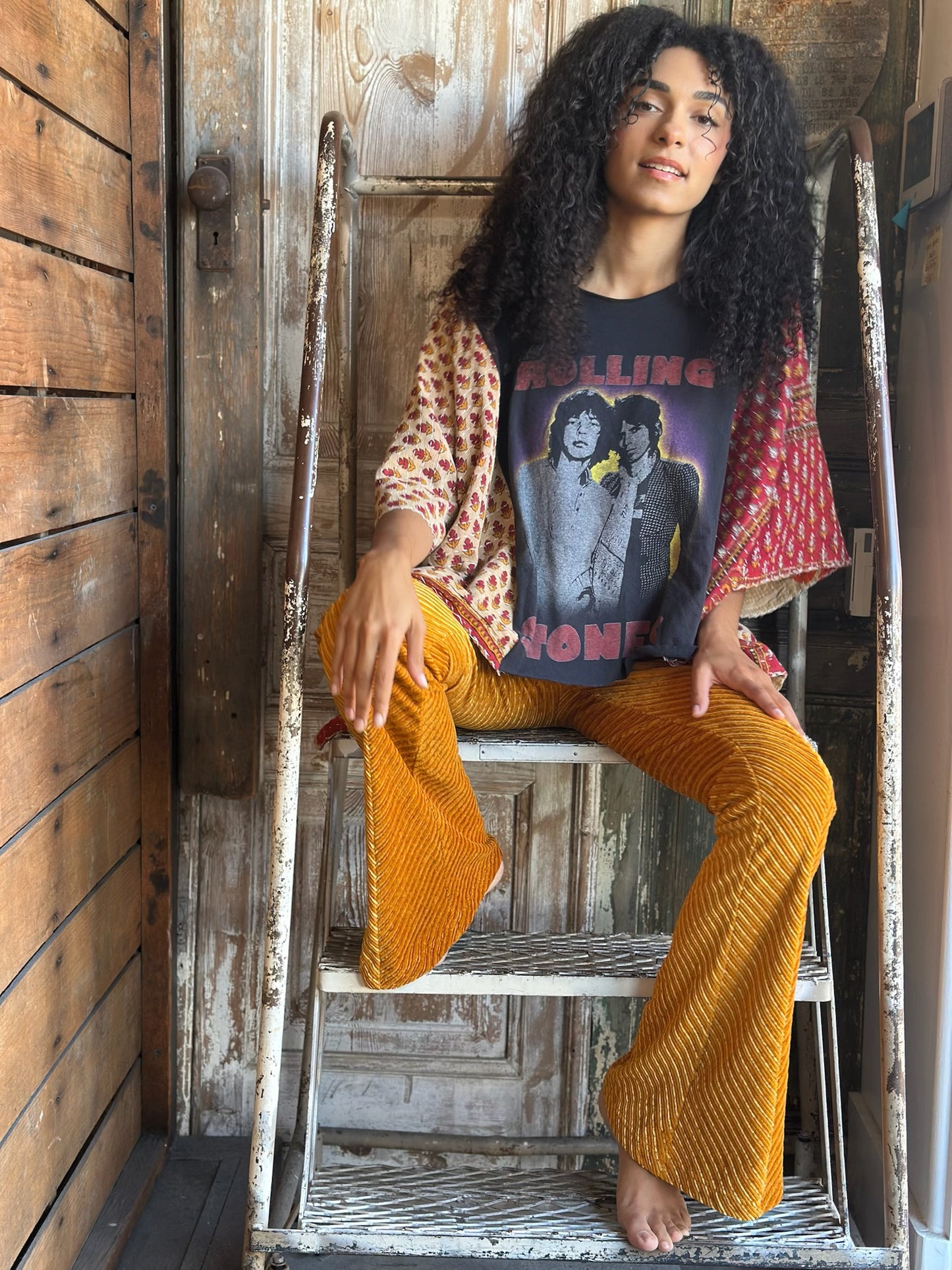S/M Up Cycled Kantha Poncho