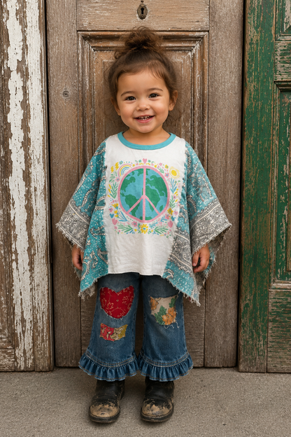 2T Peace World Poncho
