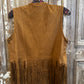Embroidered Suede Fringe Vest