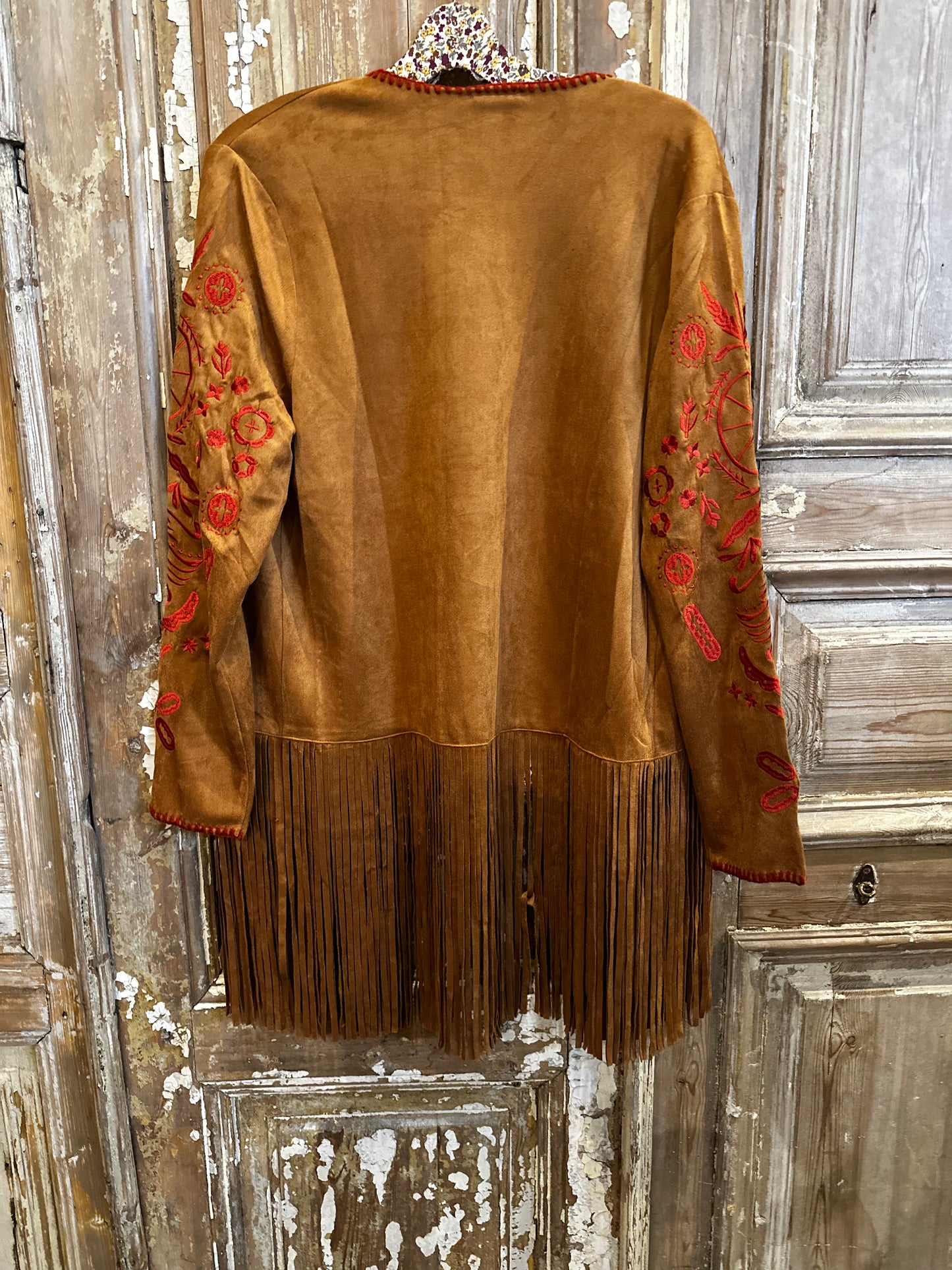 Embroidered Suede Jacket