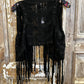 Lace Eyelit Fringe Vest