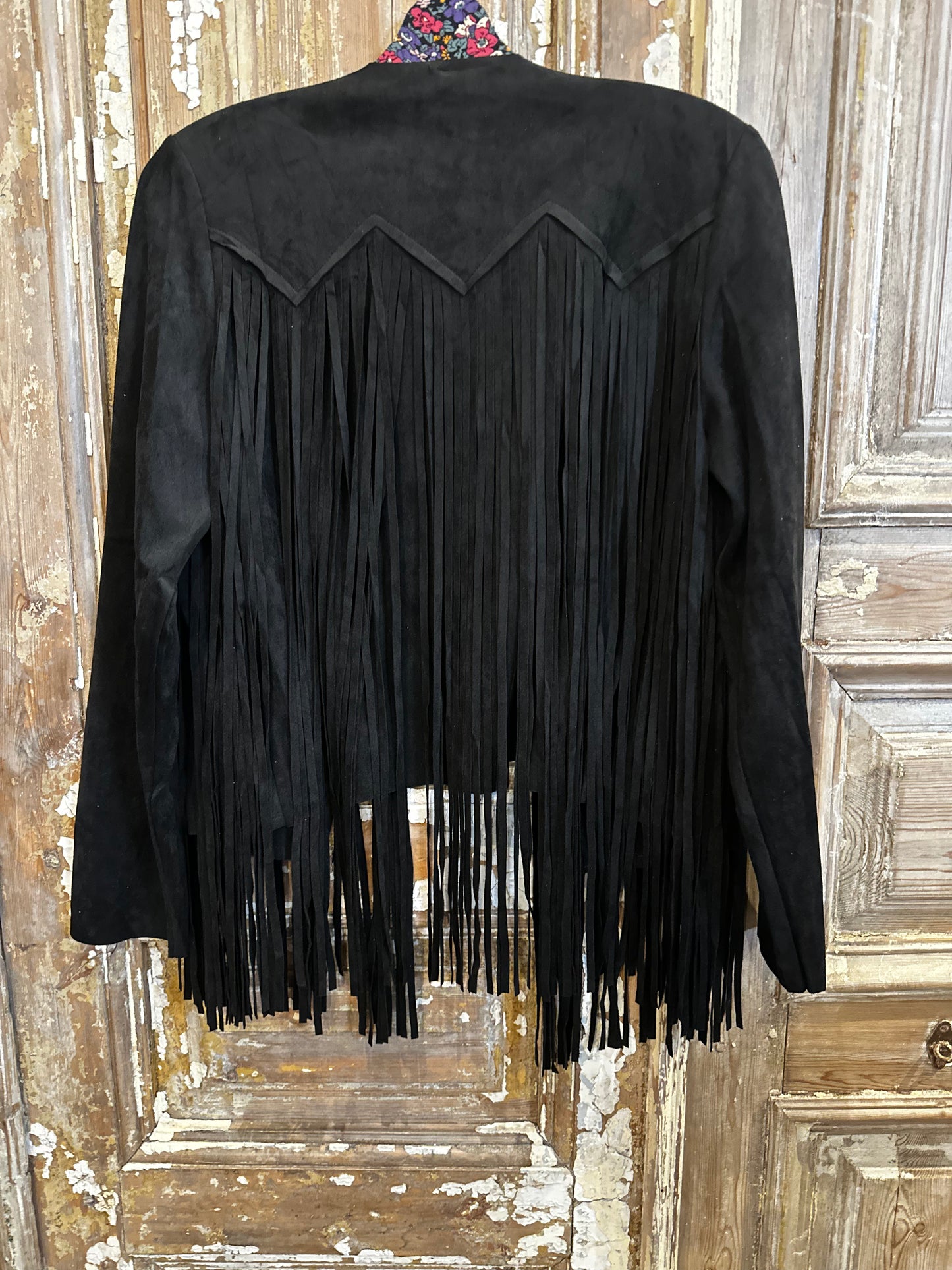 Studs Fringe Suede Jacket