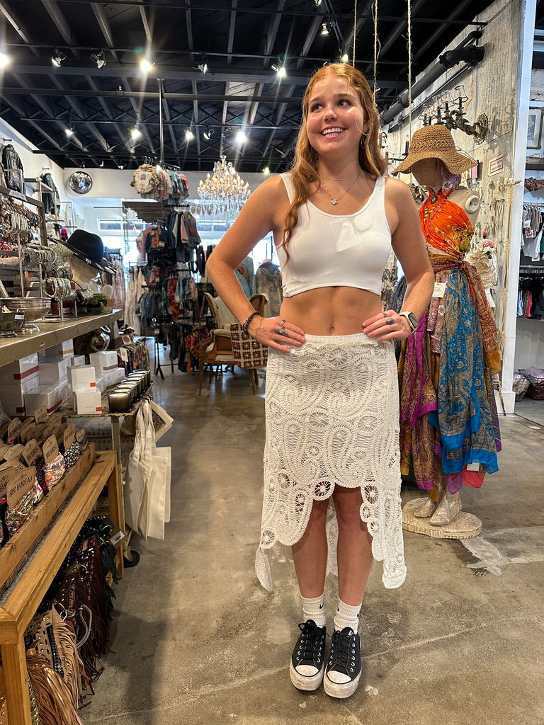 Crochet Asymmetrical Skirt