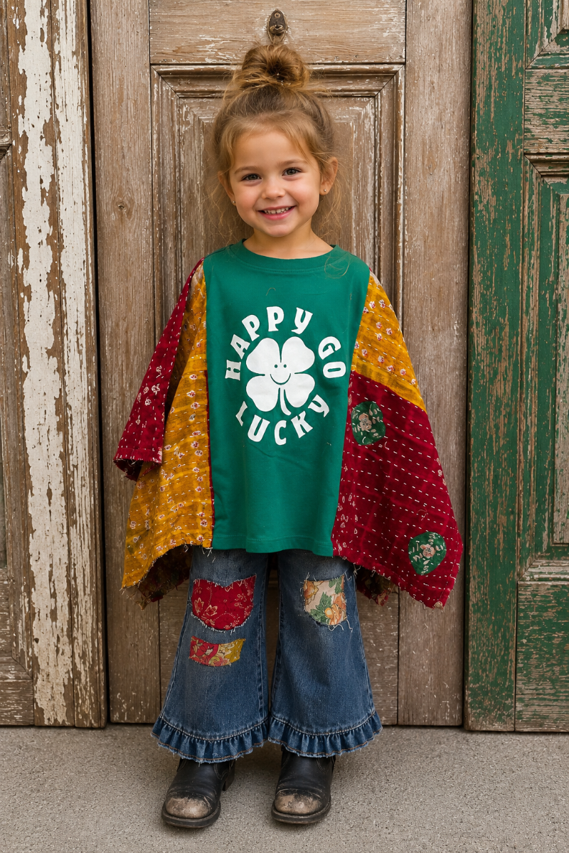 3T Happy Lucky Poncho